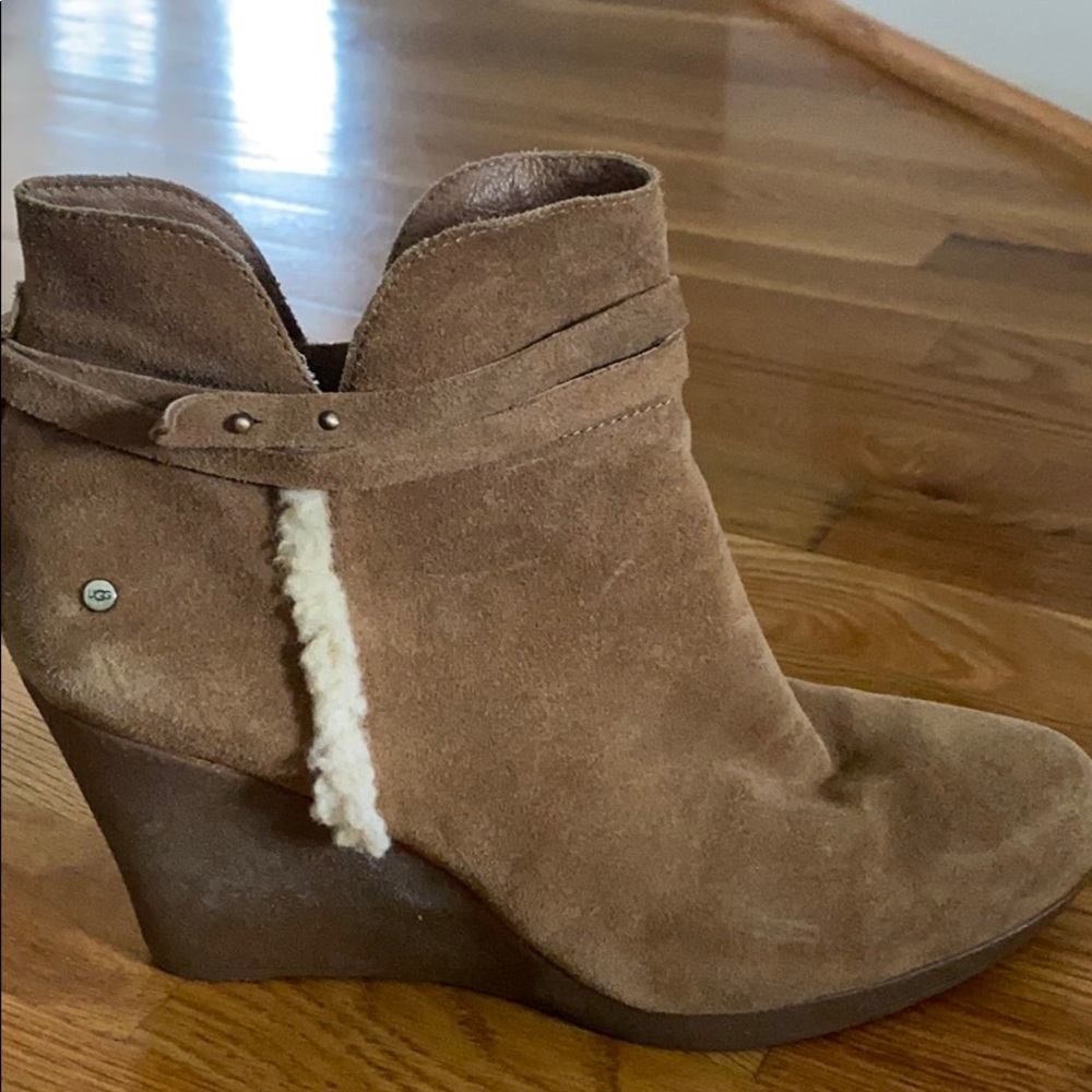 Suade Wedge Boots